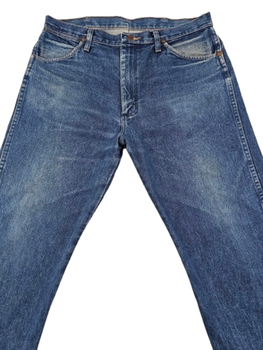 VTG Wrangler Cowboy Cut Original Fit Men 34x32 Stonewash Denim Blue Jean 13MWZPW - Picture 2 of 9